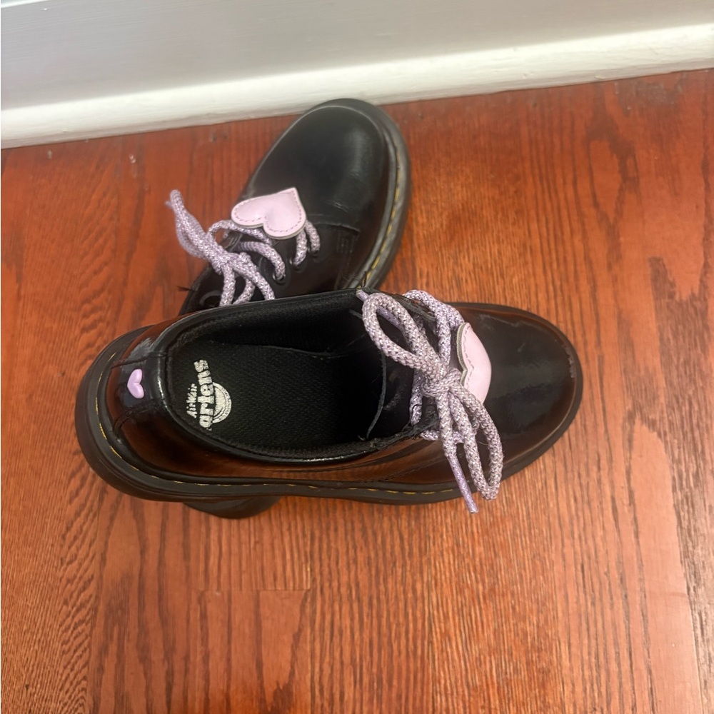 Dr. Martens Kids Black and Pink Dress Shoes